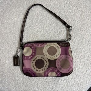 Vintage Coach satin wristlet